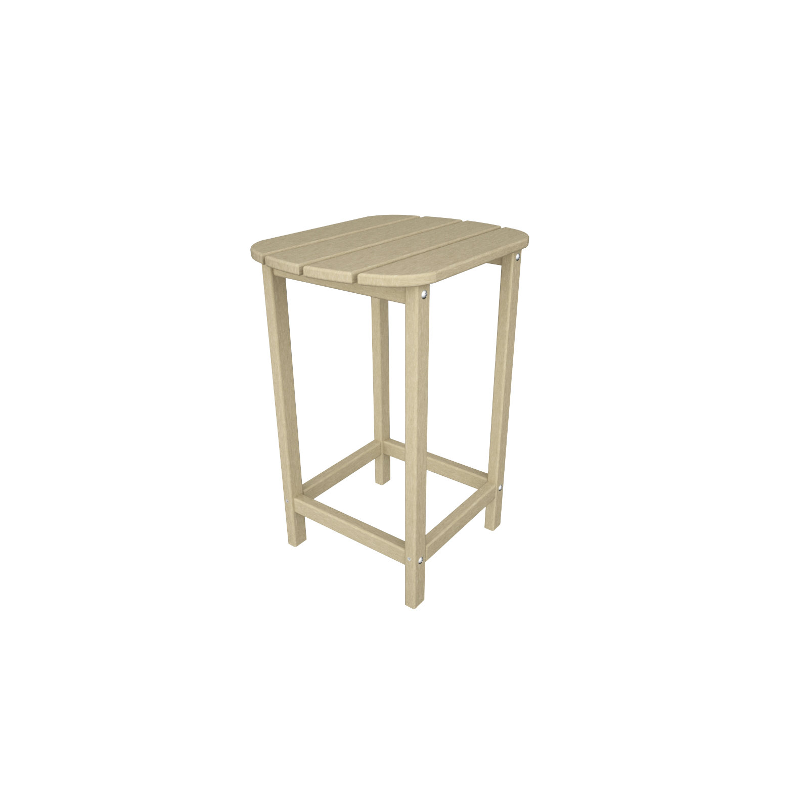 POLYWOOD South Beach 26" Counter Side Table, Sand