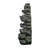 Fountains | 40.5" 6-Tier Slate Gray Weatherproof Polyresin Rock Fountain, LED Lights, For Garden Patio Foyer | Gray | Rock