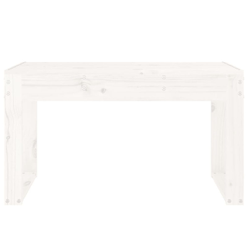 Dimmick Solid Wood Outdoor Bench, 45cm H x 110cm W x 38cm D, White
