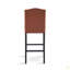 Ensemble de 2 tabourets de bar rembourrés pour îlot de cuisine avec pieds en bois d'hévéa et similicuir avec capacité de poids de 300 lb