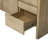 Sideboard 60" 3 Doors With 3-Drawers – Modern Solid Ash Veneer Mdf, Semi-Open Shelf And Center Semi-Circular Cutout In Back Panel, Large Storage Cabinet-414060018