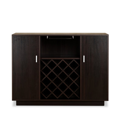 Hazen Espresso Finish Wine Cabinet