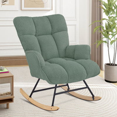 Solid + Manufactured Wood/Iron Rocking Chair
