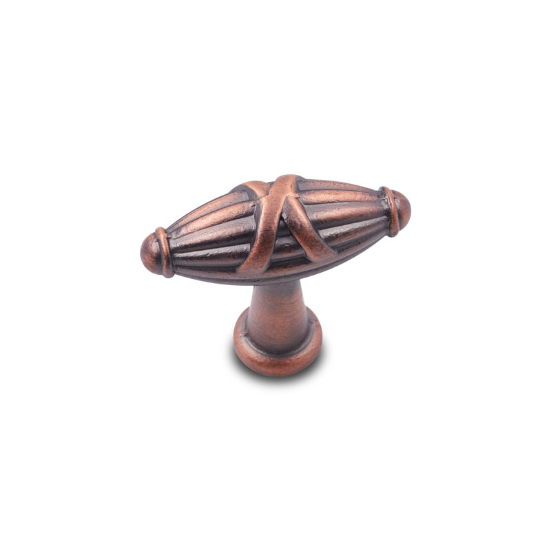 CK Series 1 11/16" Length Bar Knob, Distressed Copper, Small