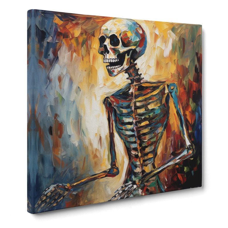 Skeleton Expressionism - Wrapped Canvas, 50cm H x 50cm W x 3cm D