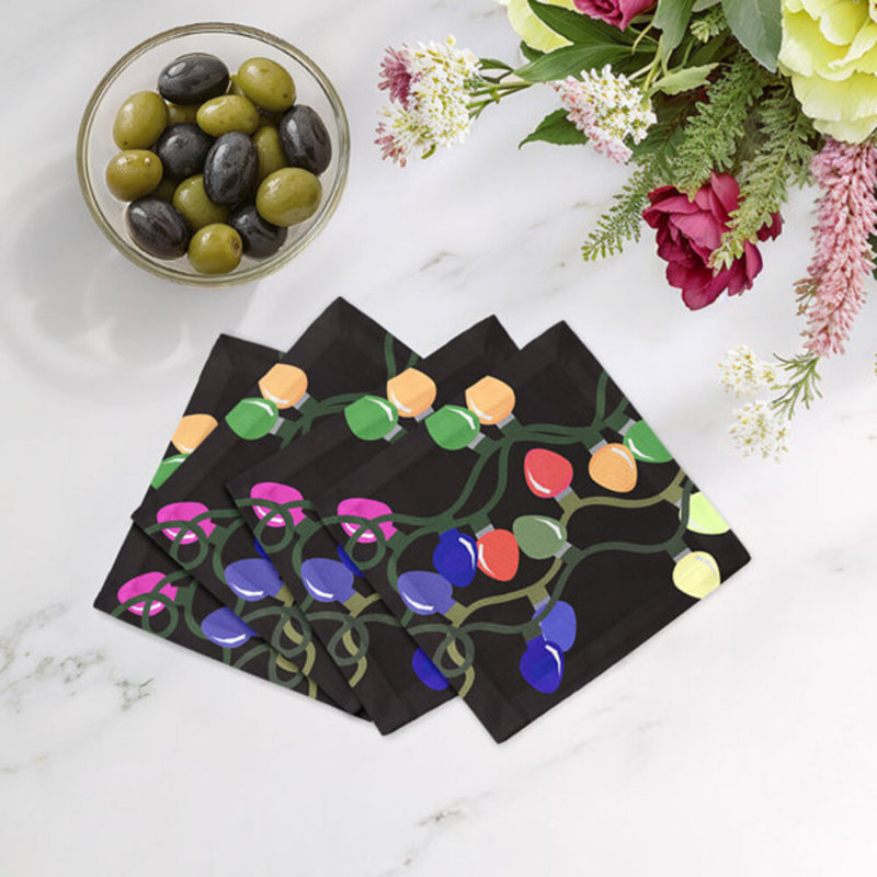 Square Napkins, Black
