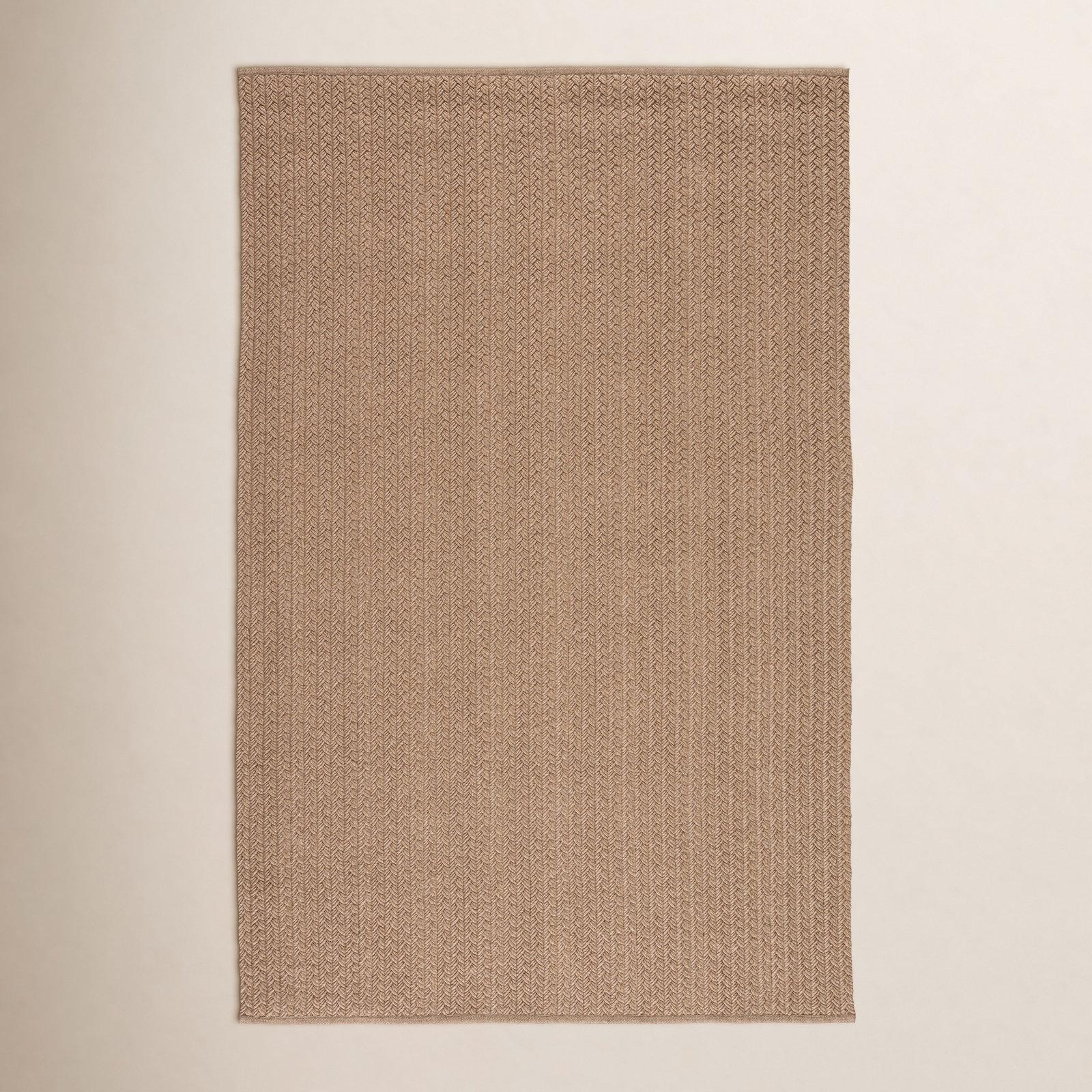 Cullen Light Tan Flatweave Outdoor Rug, Rectangle 4' x 6'
