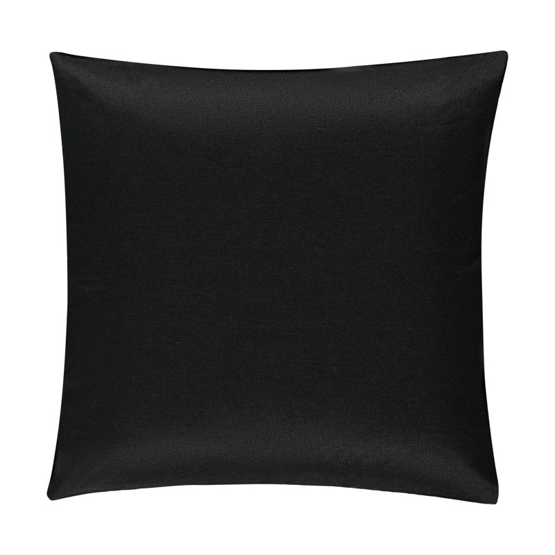 Housse de coussin carré S&G Slubb, Noir, 18" x 18"