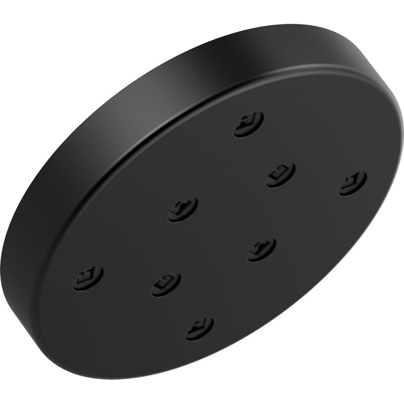 Pomme de douche à pluie simple à réglage unique avec H2Okinetic®, Noir mat