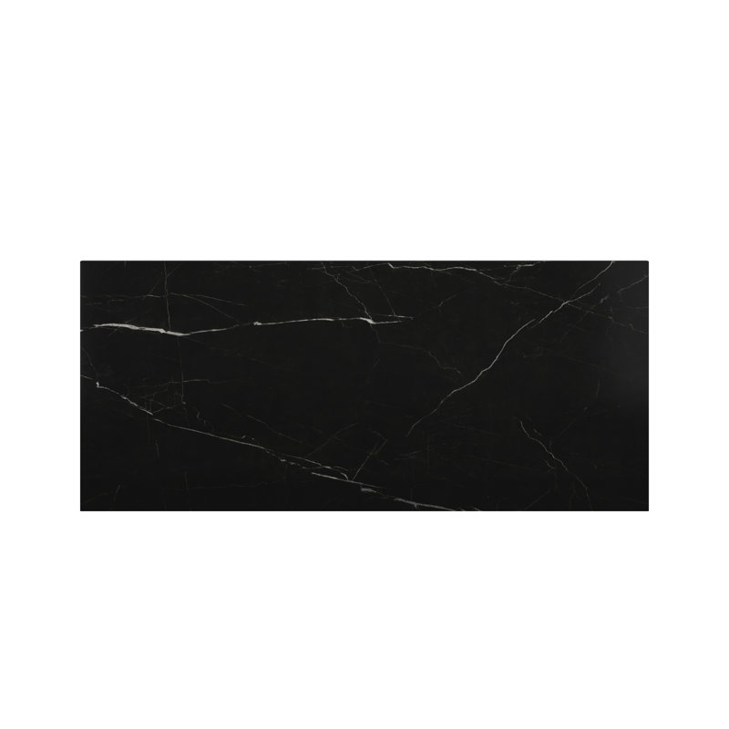 Wish You Were Here Stone Dining Table, Black, Gold