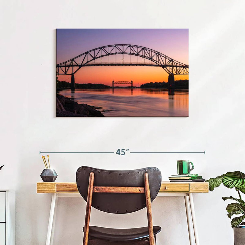Bourne Bridge Sunset, 24" H x 36" W