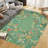 Washable Green Floral 9x12 Rugs for Bedroom, Non-Slip Living Room Area Rug, Cute Nursery Large Botanical Area Rug, Soft Floor Carpet for Playroom Closet-1292984630