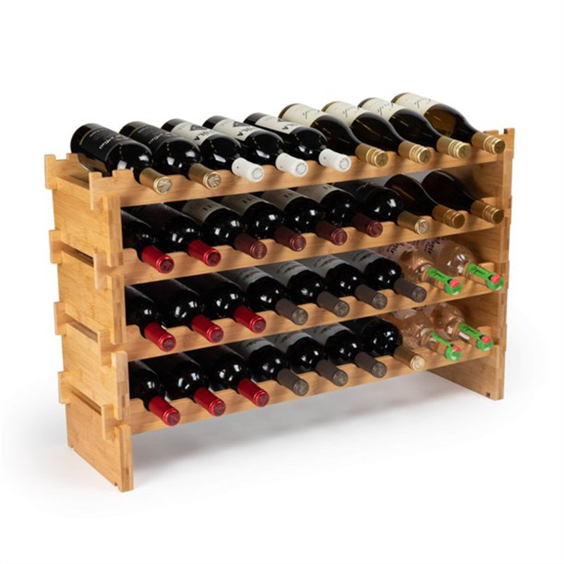 Support à vin modulaire empilable pour 36 bouteilles de 36 bouteilles