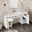 Meuble-lavabo de salle de bain avec lavabo, armoire de rangement avec tiroirs à fermeture en douceur-848974866