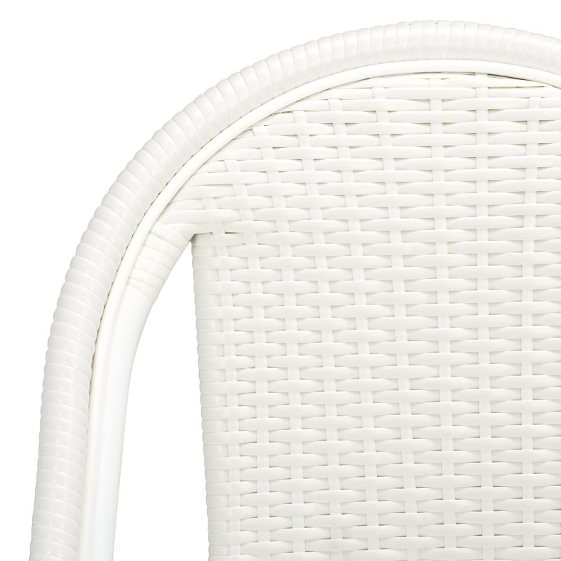 Torino Outdoor Dining Side Chair, White/White