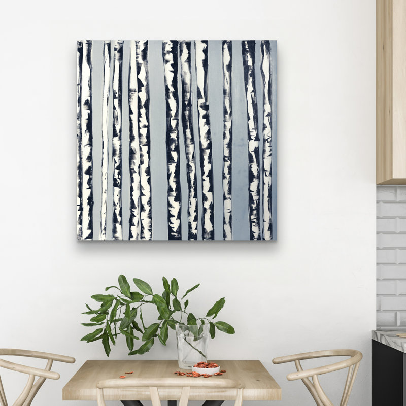 Small birch trees - 32"x32" art on canvas