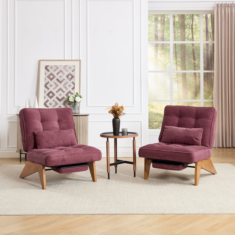 Upholstered Armless, Winered