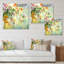 «Modern Yellow and Green Summer Garden», reproduction de cadre photo sur toile-552587848-552587842