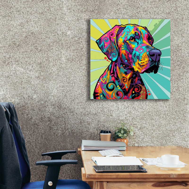«The Star Of The Show» par Dean Russo, art mural sur toile, H 26 po x l 26 po x P 1,5 po