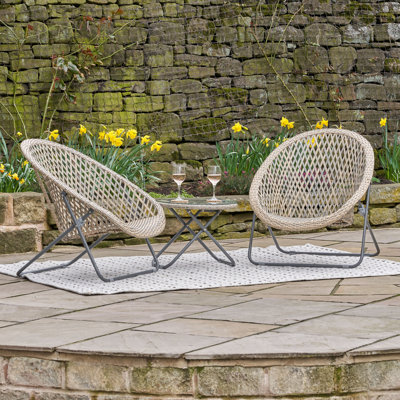 Gella Wicker 2 - Person Garden Lounge Set