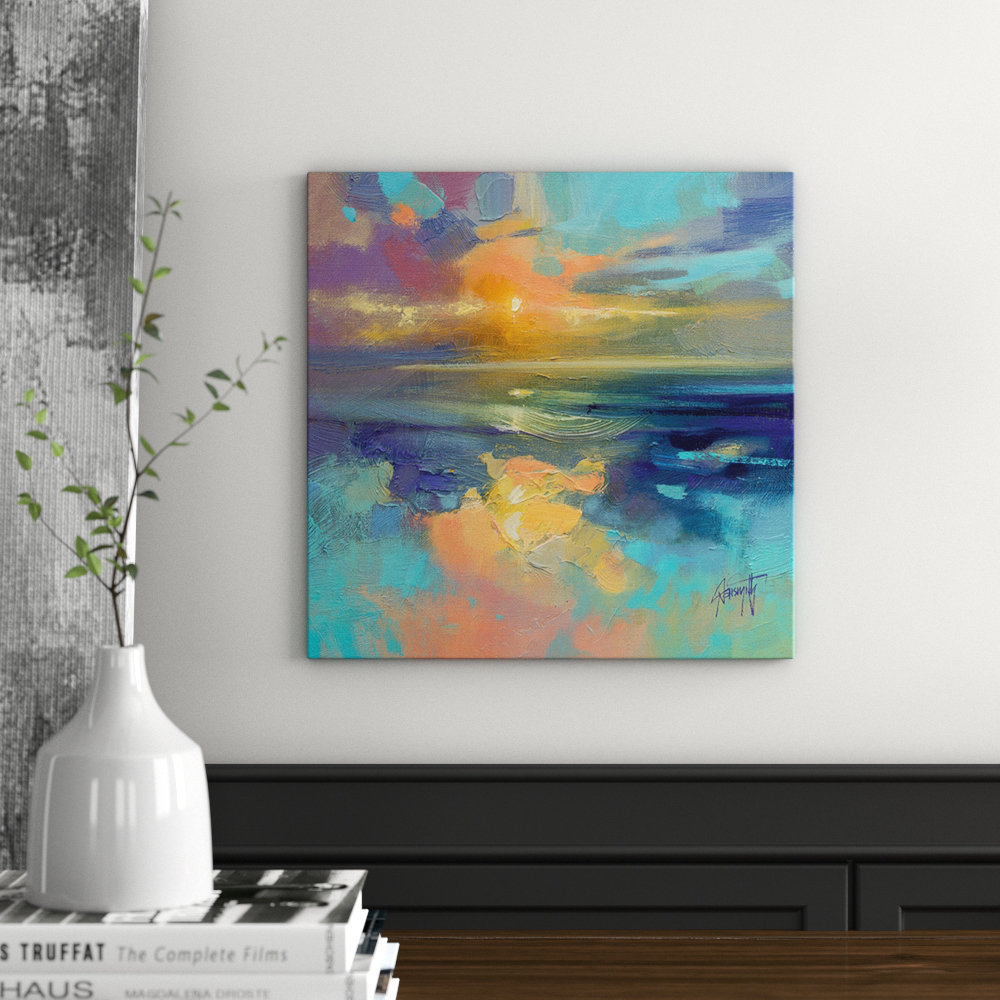 East Urban Home Cerulean Cyan Study by Scott Naismith - Painting Print ...