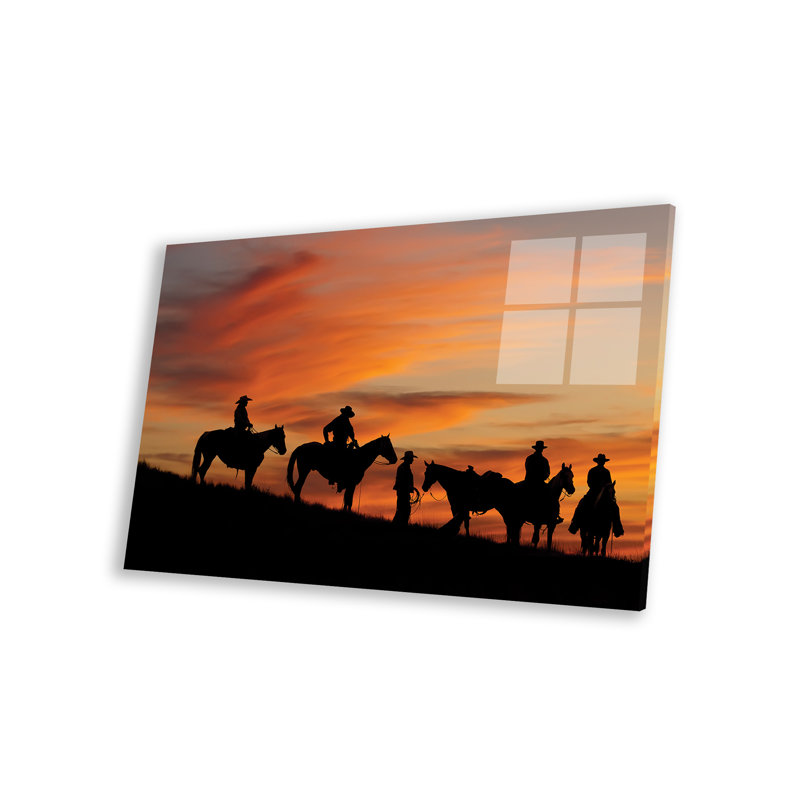 Cowboy Silhouette VII Print On Acrylic Glass