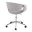 Task Chair In Chrome Metal And Grey Fabric