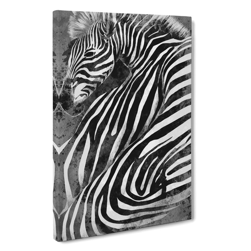 Zebra Art No.2 Abstract - Wrapped Canvas, 76cm H x 50cm W x 3cm D