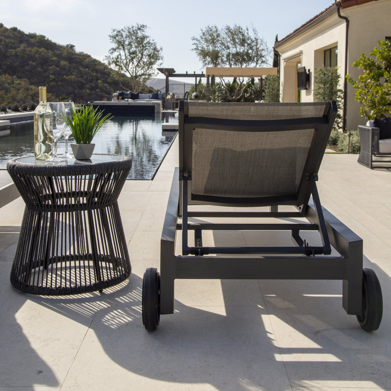 Georgie Outdoor Metal Chaise Lounge