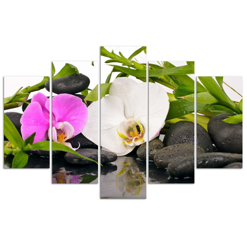 Orchids - 5 Piece Wrapped Canvas Set