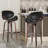 Corrigan Studio® 30" Modern Upholstered Counter Height Bar Stools, Swivel Bar Stools With Back-294301364