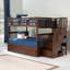 Blaisdell Solid Wood Storage Staircase Bunk Bed with Roll Out Trundle-1800226828-1800229701