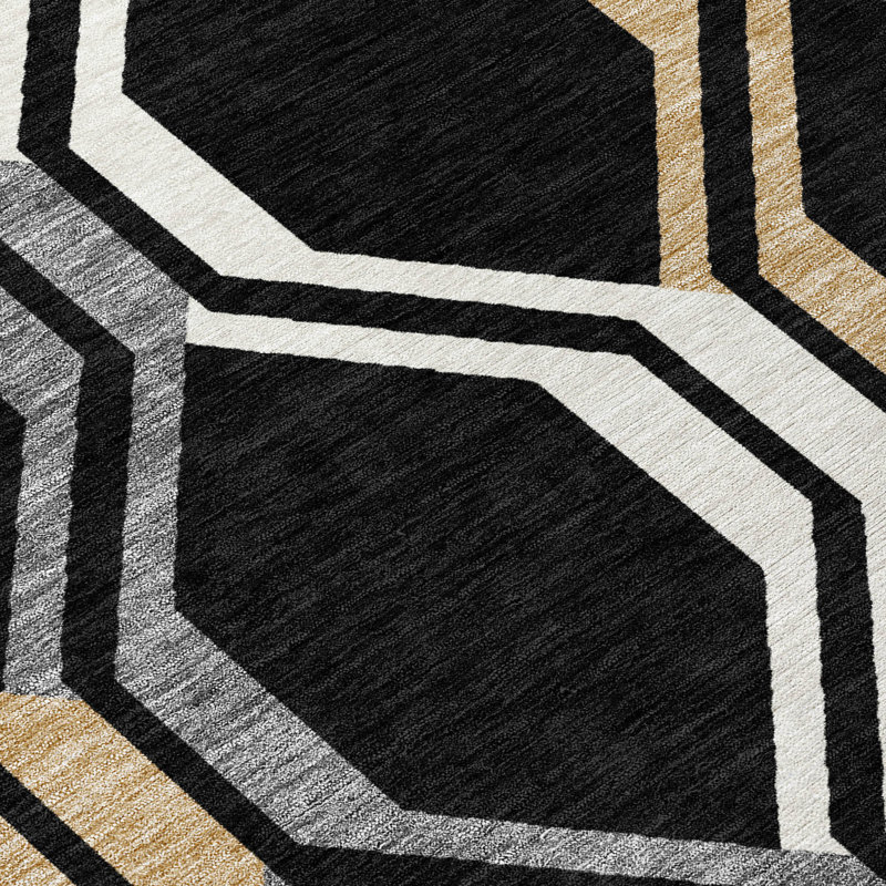 Machine Washable Indoor/Outdoor Chantille ACN2326 Mid-Century Modern Rug, Rectangle 1'8" x 2'6"