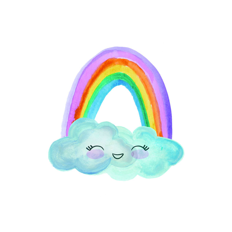 «Souriant arc-en-ciel», reproduction sur toile tendue, H 48 po x l 36 po
