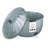 Handcrafted Wave Embossed Metal Garden Hose Holder Pot with Lid, Teal-115323477
