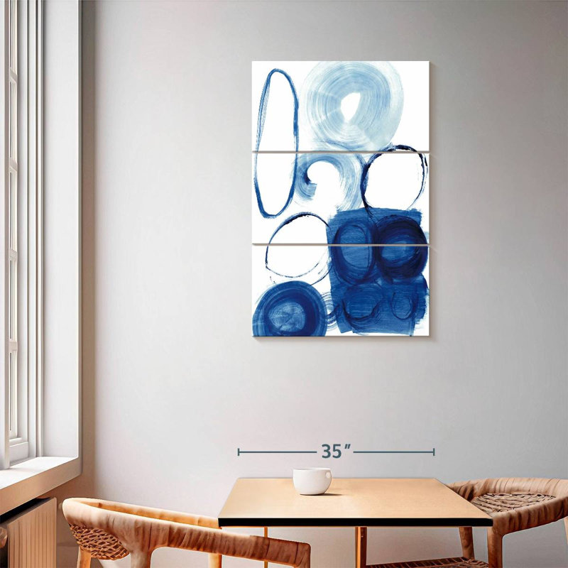 Étude du cercle bleu Avery I, H 57 po x l 36 po