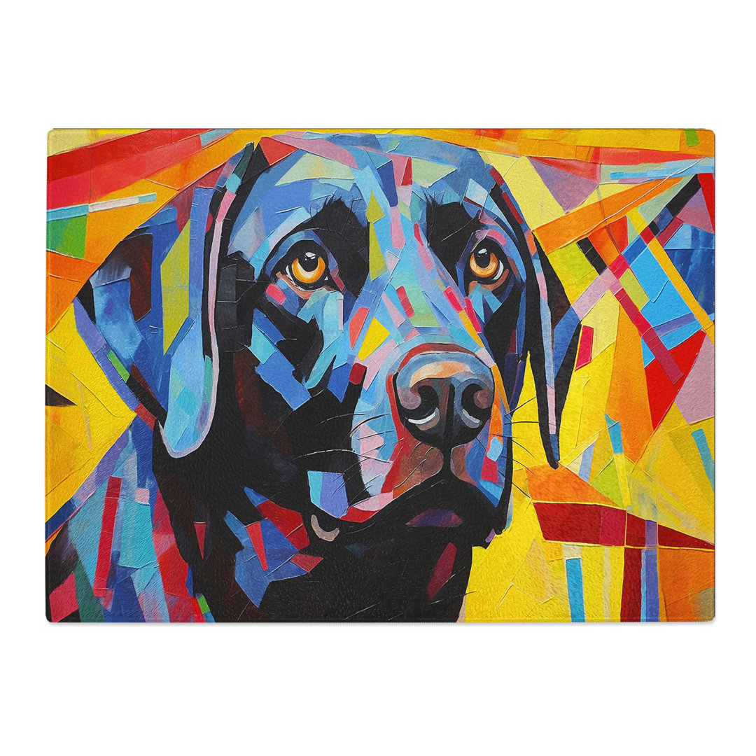 Labrador Retriever Constructivism  Glass Chopping Board