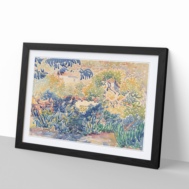 Landscape Vol.1 by Henri-Edmond Cross - Picture Frame Painting, Black Framed, 27cm H x 36cm W x 2cm D