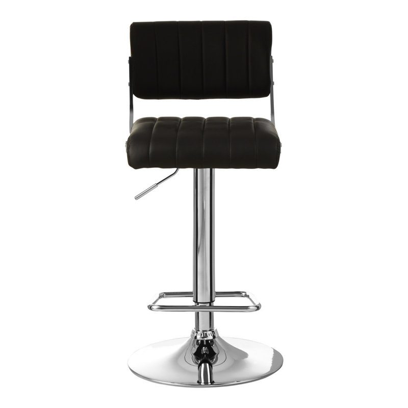 Sallisaw Swivel Upholstered Adjustable Height Counter Stool with Metal Frame