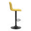 Adelaid Swivel Upholstered Adjustable Height Counter Stool with Metal Frame-1864943528