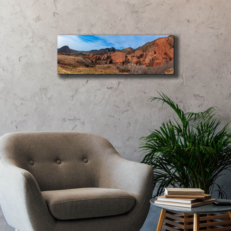«Colorado Red Rocks Panorama» par Epic Portfolio, art mural sur toile, H 12 po x l 36 po