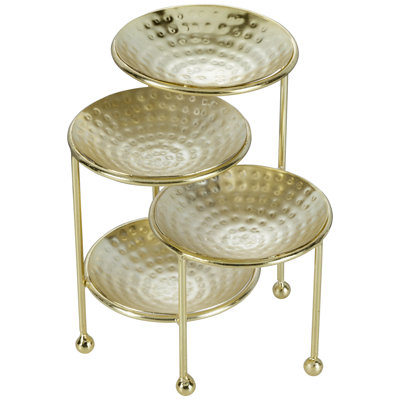 Gold Metal Jewelry Storage Stand