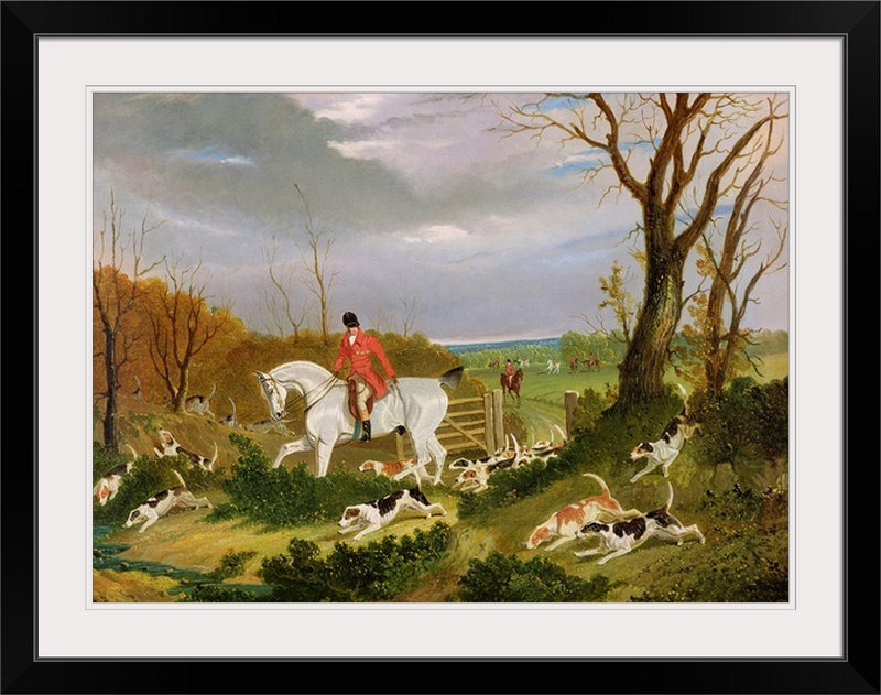 « the suffolk hunt », impression, H 22 po x l 30 po x P 1,5 po, Toile