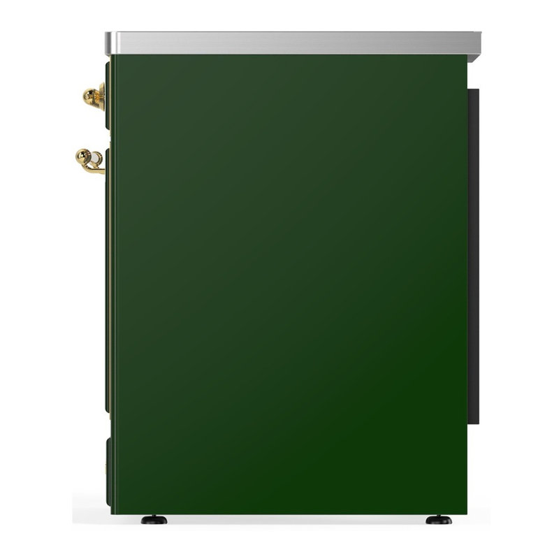 Majestic III Series 30 Inch Induction Range with 4 Induction Elements in Emerald Green (Brass Trim), Emerald Green, Brass