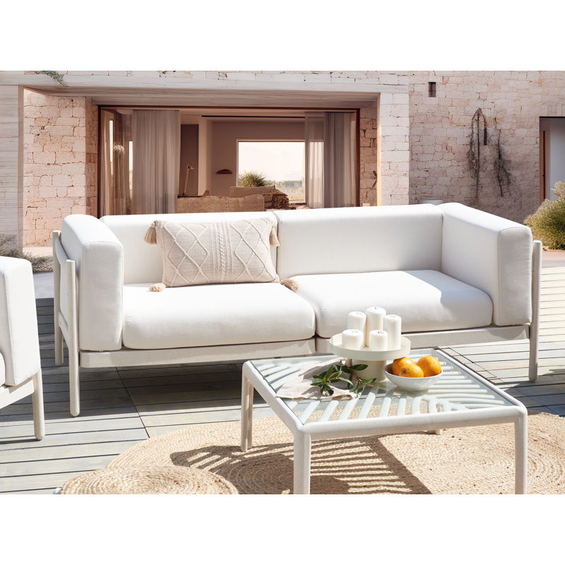 Bilan 73.62cm Wide Rectangle Patio Sofa with Cushions