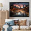 «Chicago Cityscape By Night II», reproduction d'art sur toile-777798456-777798460
