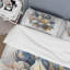 Ensemble de housse de couette Gosciminski Gold and Blue Lily Bouquet III - Floral Lily-404623932