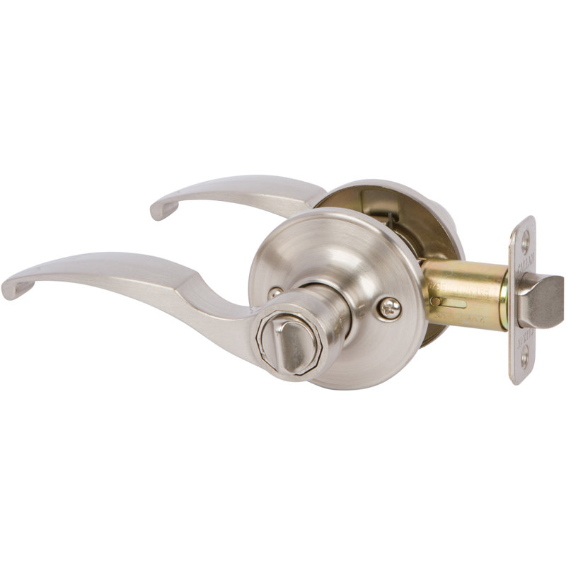Callan Privacy (Bed & Bath) Door Lever, Satin Nickel