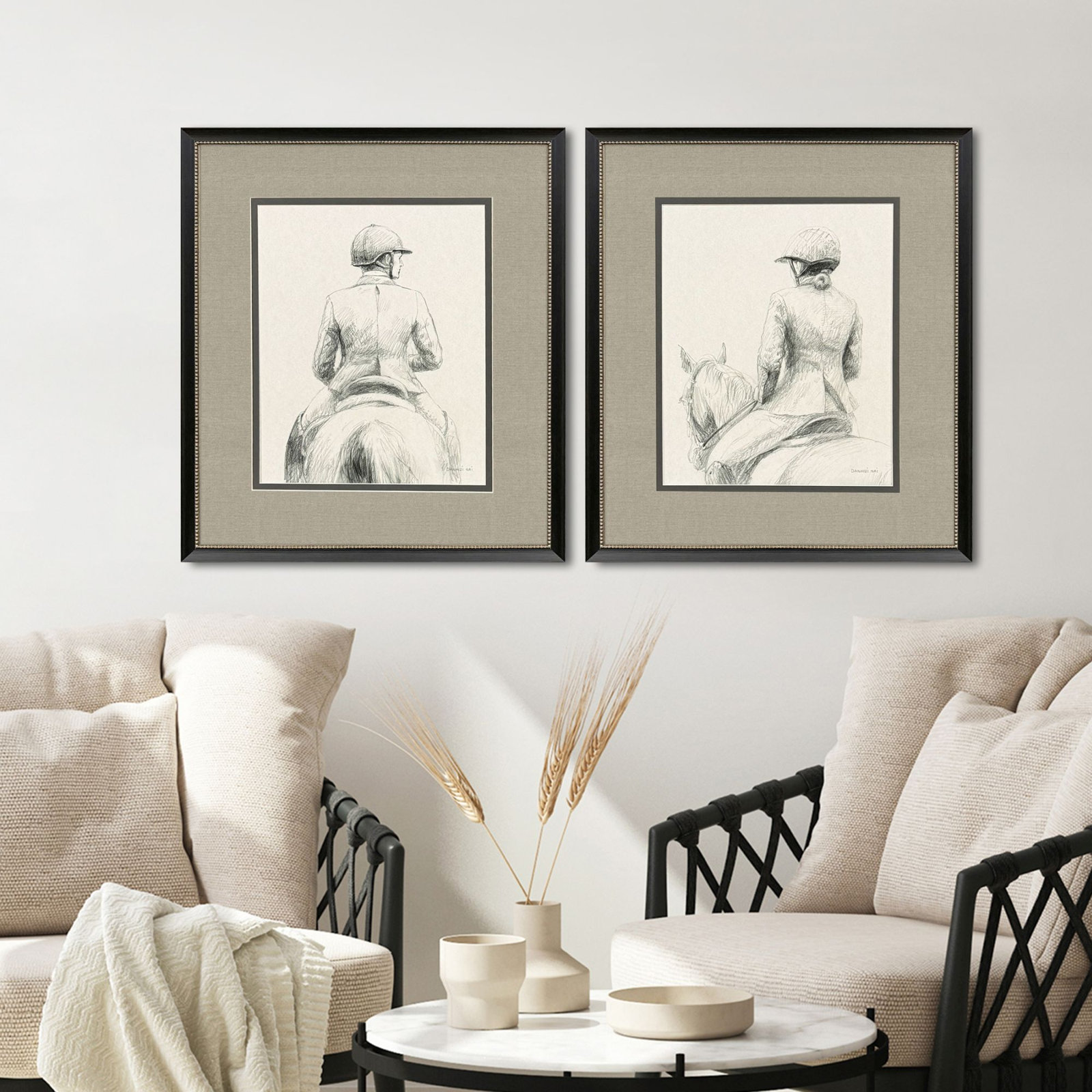 English Rider 2-Piece Print Set by Nai