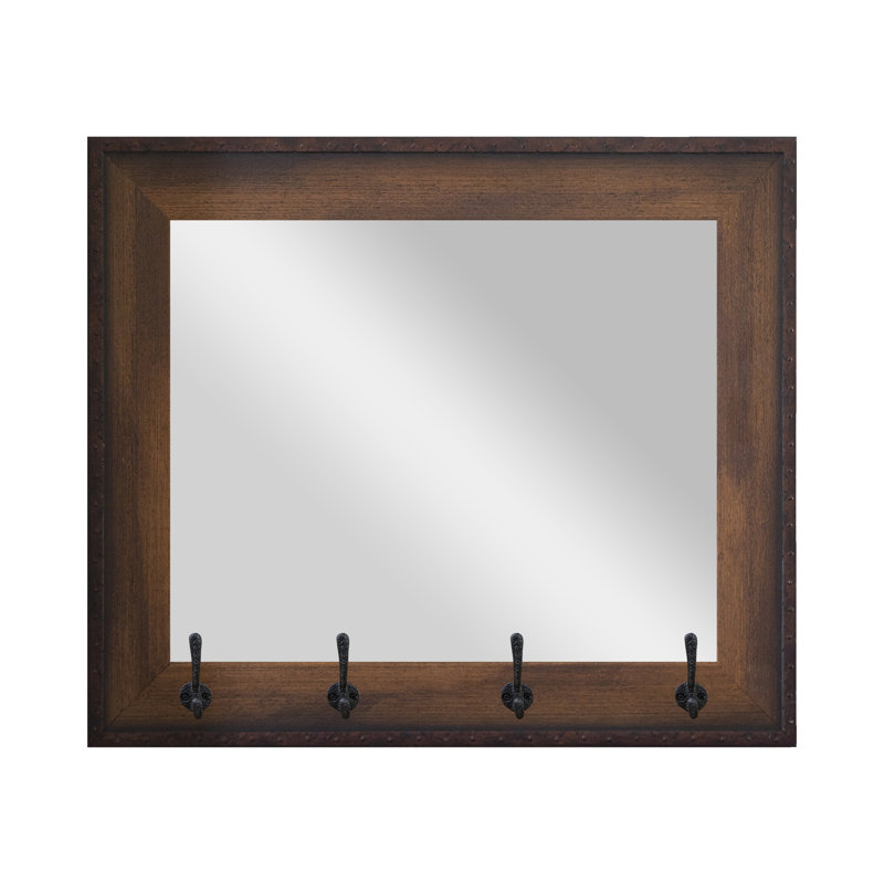 Miroir mural en bois rectangulaire